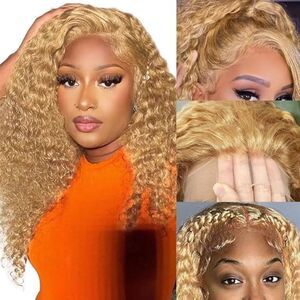 13x4 HD Lace Blonde Deep Wave Human Hair Wig 150% Density 16inches